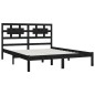 vidaXL Massivholzbett Schwarz Kiefer 200x200 cm vidaXL Massivholzbett Schwarz Kiefer 200x200 cm