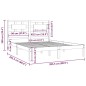 vidaXL Massivholzbett Schwarz Kiefer 200x200 cm vidaXL Massivholzbett Schwarz Kiefer 200x200 cm