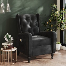 Massagesessel Schwarz Samt