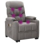 vidaXL Massagesessel mit Aufstehhilfe Hellgrau Stoff vidaXL Massagesessel mit Aufstehhilfe Hellgrau Stoff