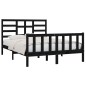 vidaXL Massivholzbett Schwarz 150x200 cm vidaXL Massivholzbett Schwarz 150x200 cm