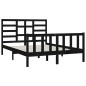 vidaXL Massivholzbett Schwarz 150x200 cm vidaXL Massivholzbett Schwarz 150x200 cm
