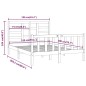 vidaXL Massivholzbett Schwarz 150x200 cm vidaXL Massivholzbett Schwarz 150x200 cm