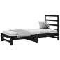 vidaXL Tagesbett Ausziehbar Schwarz 2x(90x200) cm Massivholz Kiefer vidaXL Tagesbett Ausziehbar Schwarz 2x(90x200) cm Massivholz Kiefer
