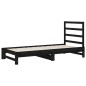 vidaXL Tagesbett Ausziehbar Schwarz 2x(90x200) cm Massivholz Kiefer vidaXL Tagesbett Ausziehbar Schwarz 2x(90x200) cm Massivholz Kiefer