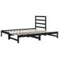 vidaXL Tagesbett Ausziehbar Schwarz 2x(90x200) cm Massivholz Kiefer vidaXL Tagesbett Ausziehbar Schwarz 2x(90x200) cm Massivholz Kiefer
