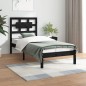 vidaXL Massivholzbett Schwarz Kiefer 100x200 cm vidaXL Massivholzbett Schwarz Kiefer 100x200 cm