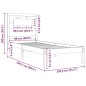 vidaXL Massivholzbett Schwarz Kiefer 100x200 cm vidaXL Massivholzbett Schwarz Kiefer 100x200 cm