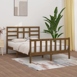 vidaXL Massivholzbett Honigbraun 150x200 cm