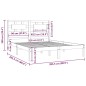 vidaXL Massivholzbett Honigbraun Kiefer 200x200 cm vidaXL Massivholzbett Honigbraun Kiefer 200x200 cm