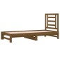 vidaXL Tagesbett Ausziehbar Honigbraun 2x(90x190) cm Massivholz Kiefer