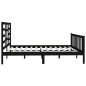 vidaXL Massivholzbett Schwarz Kiefer 200x200 cm vidaXL Massivholzbett Schwarz Kiefer 200x200 cm