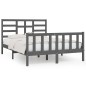 vidaXL Massivholzbett Grau 150x200 cm vidaXL Massivholzbett Grau 150x200 cm
