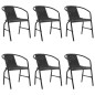 vidaXL Gartenstühle 6 Stk. Rattan-Optik Kunststoff und Stahl 110 kg vidaXL Gartenstühle 6 Stk. Rattan-Optik Kunststoff und Stahl 110 kg