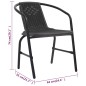 vidaXL Gartenstühle 6 Stk. Rattan-Optik Kunststoff und Stahl 110 kg vidaXL Gartenstühle 6 Stk. Rattan-Optik Kunststoff und Stahl 110 kg