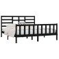 vidaXL Massivholzbett Schwarz 180x200 cm vidaXL Massivholzbett Schwarz 180x200 cm