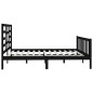 vidaXL Massivholzbett Schwarz 180x200 cm vidaXL Massivholzbett Schwarz 180x200 cm