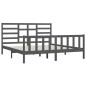 vidaXL Massivholzbett Grau 180x200 cm vidaXL Massivholzbett Grau 180x200 cm