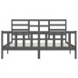 vidaXL Massivholzbett Grau 180x200 cm vidaXL Massivholzbett Grau 180x200 cm