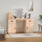 vidaXL Schminktisch-Set mit LED Massivholz Kiefer vidaXL Schminktisch-Set mit LED Massivholz Kiefer