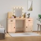 vidaXL Schminktisch-Set mit LED Massivholz Kiefer vidaXL Schminktisch-Set mit LED Massivholz Kiefer