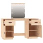 vidaXL Schminktisch-Set mit LED Massivholz Kiefer vidaXL Schminktisch-Set mit LED Massivholz Kiefer