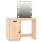 vidaXL Schminktisch-Set mit LED Massivholz Kiefer vidaXL Schminktisch-Set mit LED Massivholz Kiefer