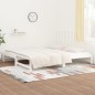 vidaXL Tagesbett Ausziehbar Weiß 2x(90x200) cm Massivholz Kiefer vidaXL Tagesbett Ausziehbar Weiß 2x(90x200) cm Massivholz Kiefer