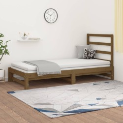 vidaXL Tagesbett Ausziehbar Honigbraun 2x(90x190) cm Massivholz Kiefer