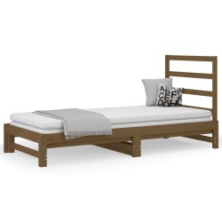 vidaXL Tagesbett Ausziehbar Honigbraun 2x(90x190) cm Massivholz Kiefer