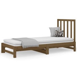 vidaXL Tagesbett Ausziehbar Honigbraun 2x(90x200) cm Massivholz Kiefer