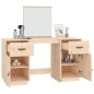vidaXL Schminktisch mit Spiegel Massivholz Kiefer vidaXL Schminktisch mit Spiegel Massivholz Kiefer