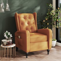 Massagesessel Braun Samt