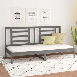 vidaXL Tagesbett Grau 90x200 cm Massivholz Kiefer