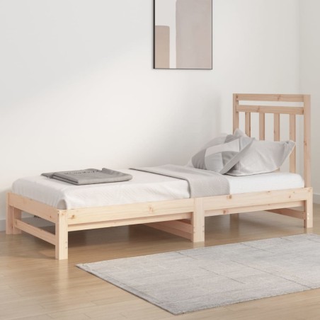 vidaXL Tagesbett Ausziehbar 2x(90x200) cm Massivholz Kiefer
