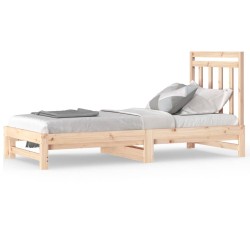vidaXL Tagesbett Ausziehbar 2x(90x200) cm Massivholz Kiefer