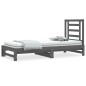vidaXL Tagesbett Ausziehbar Grau 2x(90x190) cm Massivholz Kiefer