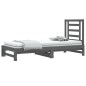 vidaXL Tagesbett Ausziehbar Grau 2x(90x190) cm Massivholz Kiefer