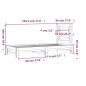 vidaXL Tagesbett Ausziehbar Grau 2x(90x190) cm Massivholz Kiefer