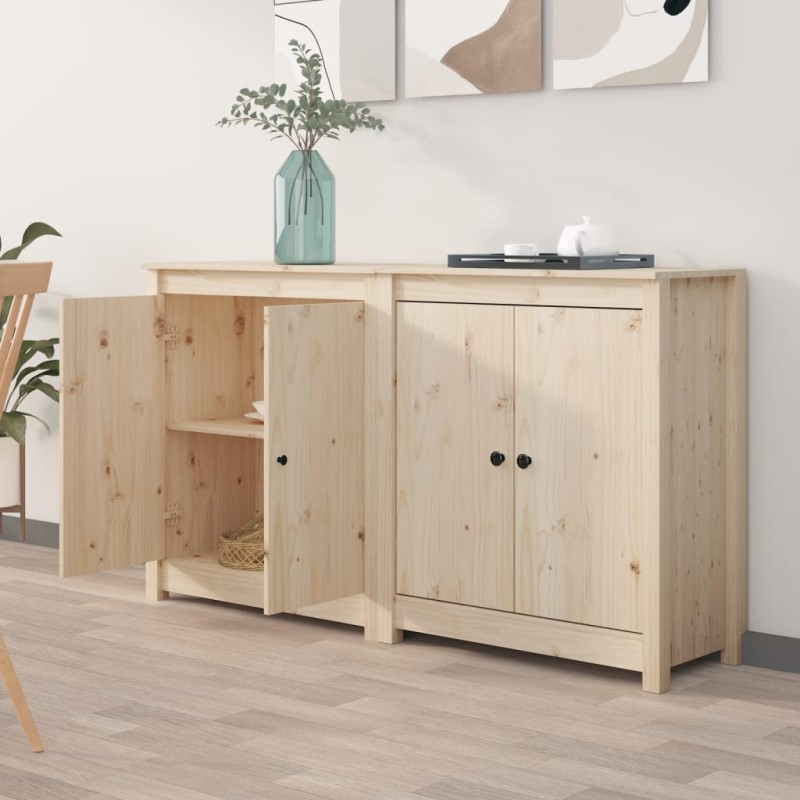 vidaXL Sideboards 2 Stk. 70x35x80 cm Massivholz Kiefer vidaXL Sideboards 2 Stk. 70x35x80 cm Massivholz Kiefer