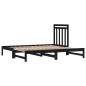 vidaXL Tagesbett Ausziehbar Schwarz 2x(90x190) cm Massivholz Kiefer vidaXL Tagesbett Ausziehbar Schwarz 2x(90x190) cm Massivholz Kiefer