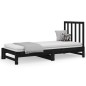 vidaXL Tagesbett Ausziehbar Schwarz 2x(90x200) cm Massivholz Kiefer vidaXL Tagesbett Ausziehbar Schwarz 2x(90x200) cm Massivholz Kiefer
