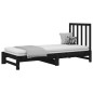vidaXL Tagesbett Ausziehbar Schwarz 2x(90x200) cm Massivholz Kiefer vidaXL Tagesbett Ausziehbar Schwarz 2x(90x200) cm Massivholz Kiefer