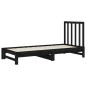 vidaXL Tagesbett Ausziehbar Schwarz 2x(90x200) cm Massivholz Kiefer vidaXL Tagesbett Ausziehbar Schwarz 2x(90x200) cm Massivholz Kiefer