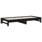 vidaXL Tagesbett Ausziehbar Schwarz 2x(90x200) cm Massivholz Kiefer vidaXL Tagesbett Ausziehbar Schwarz 2x(90x200) cm Massivholz Kiefer