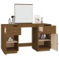vidaXL Schminktisch-Set mit Spiegel Honigbraun Massivholz Kiefer vidaXL Schminktisch-Set mit Spiegel Honigbraun Massivholz Kiefer
