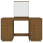 vidaXL Schminktisch-Set mit Spiegel Honigbraun Massivholz Kiefer vidaXL Schminktisch-Set mit Spiegel Honigbraun Massivholz Kiefer