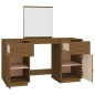 vidaXL Schminktisch-Set mit Spiegel Honigbraun Massivholz Kiefer vidaXL Schminktisch-Set mit Spiegel Honigbraun Massivholz Kiefer