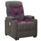vidaXL Massagesessel mit Aufstehhilfe Dunkelgrau Stoff vidaXL Massagesessel mit Aufstehhilfe Dunkelgrau Stoff