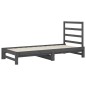 vidaXL Tagesbett Ausziehbar Grau 2x(90x200) cm Massivholz Kiefer vidaXL Tagesbett Ausziehbar Grau 2x(90x200) cm Massivholz Kiefer